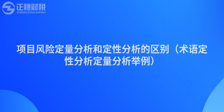 项目风险定量分析和定性分析的区别（术语定性分析定量分析举例）