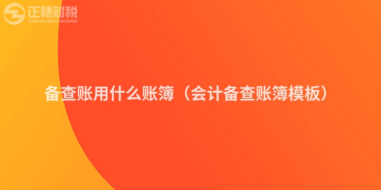 备查账用什么账簿（会计备查账簿模板）