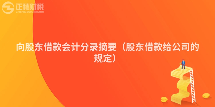 向股东借款会计分录摘要（股东借款给公司的规定）