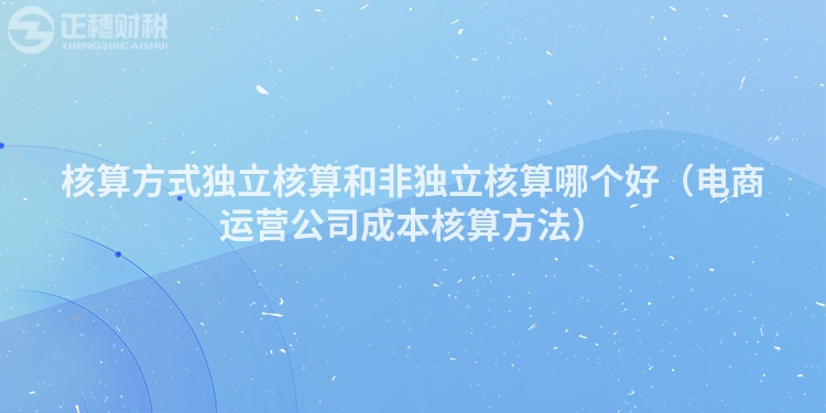 核算方式独立核算和非独立核算哪个好（电商运营公司成本核算方法）