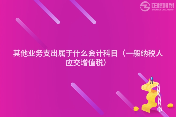 其他业务支出属于什么会计科目（一般纳税人应交增值税）