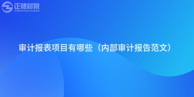 审计报表项目有哪些（内部审计报告范文）