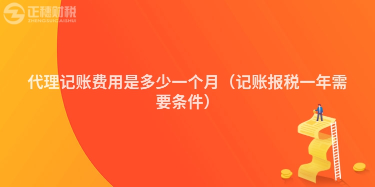 代理记账费用是多少一个月（记账报税一年需要条件）