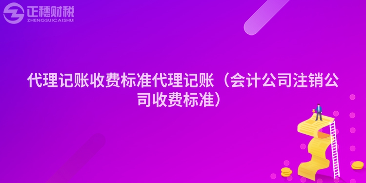 代理记账收费标准代理记账（会计公司注销公司收费标准）